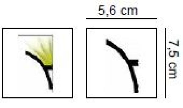 Licht 080 P   7,5x5,6cm Stuckleiste für LED